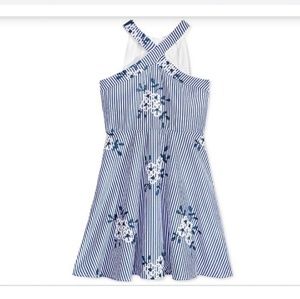 Crystal Doll Embroidered Cage-Back Dress